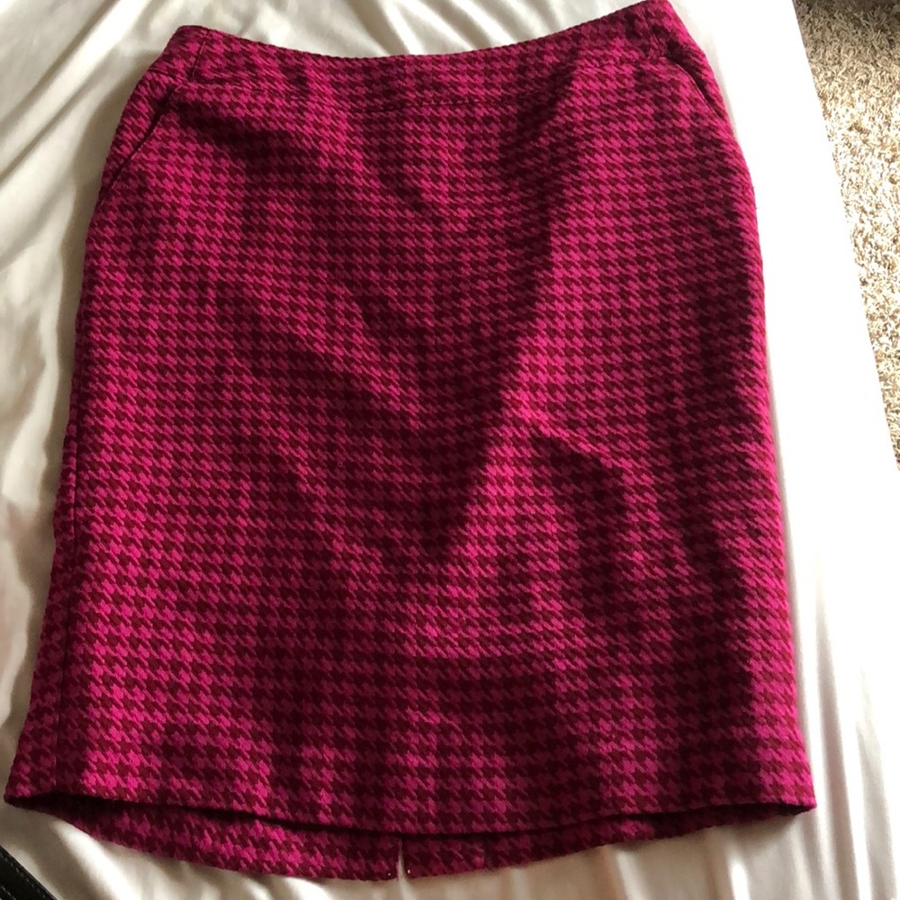 Pink print high waisted skirt